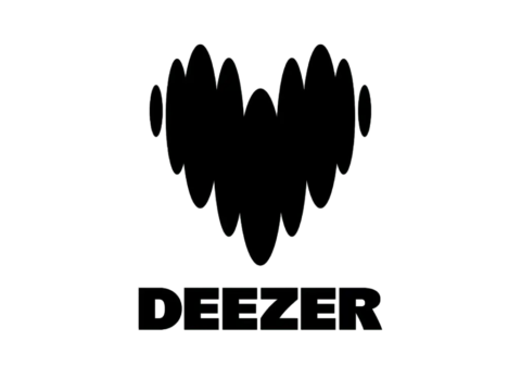 Deezer Logo noir